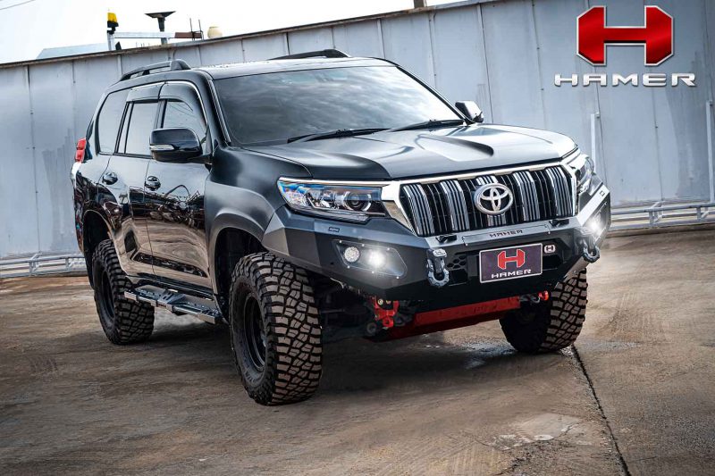 กันชนหน้ารุ่น KING-SERIES ของ HAMER สำหรับ TOYOTA LAND CRUISER PRADO 150 2017+