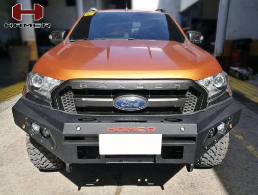 กันชนหน้าของ HAMER รุ่น M-SERIES BULL BAR ( DOUBLE LIGHTS )