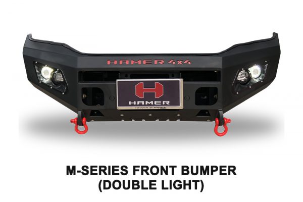 กันชนหน้าของ HAMER รุ่น M-SERIES BULL BAR (DOUBLE LIGHT)