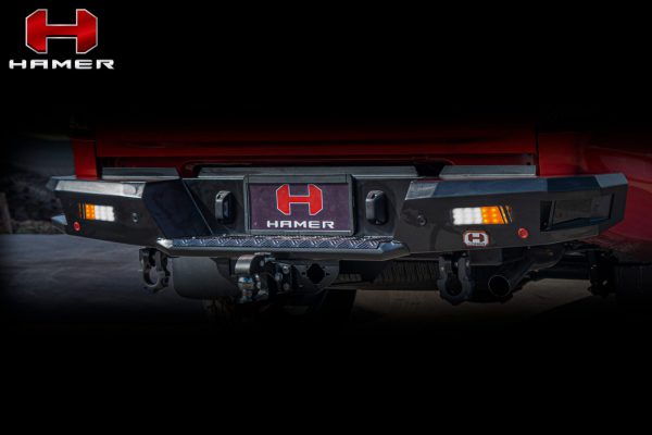 Hamer M-SERIES REAR BUMPER FOR ISUZU D-MAX 2012-2016 - ไฟถอย+ไฟเลี้ยว -ไฟขาวเหลือง